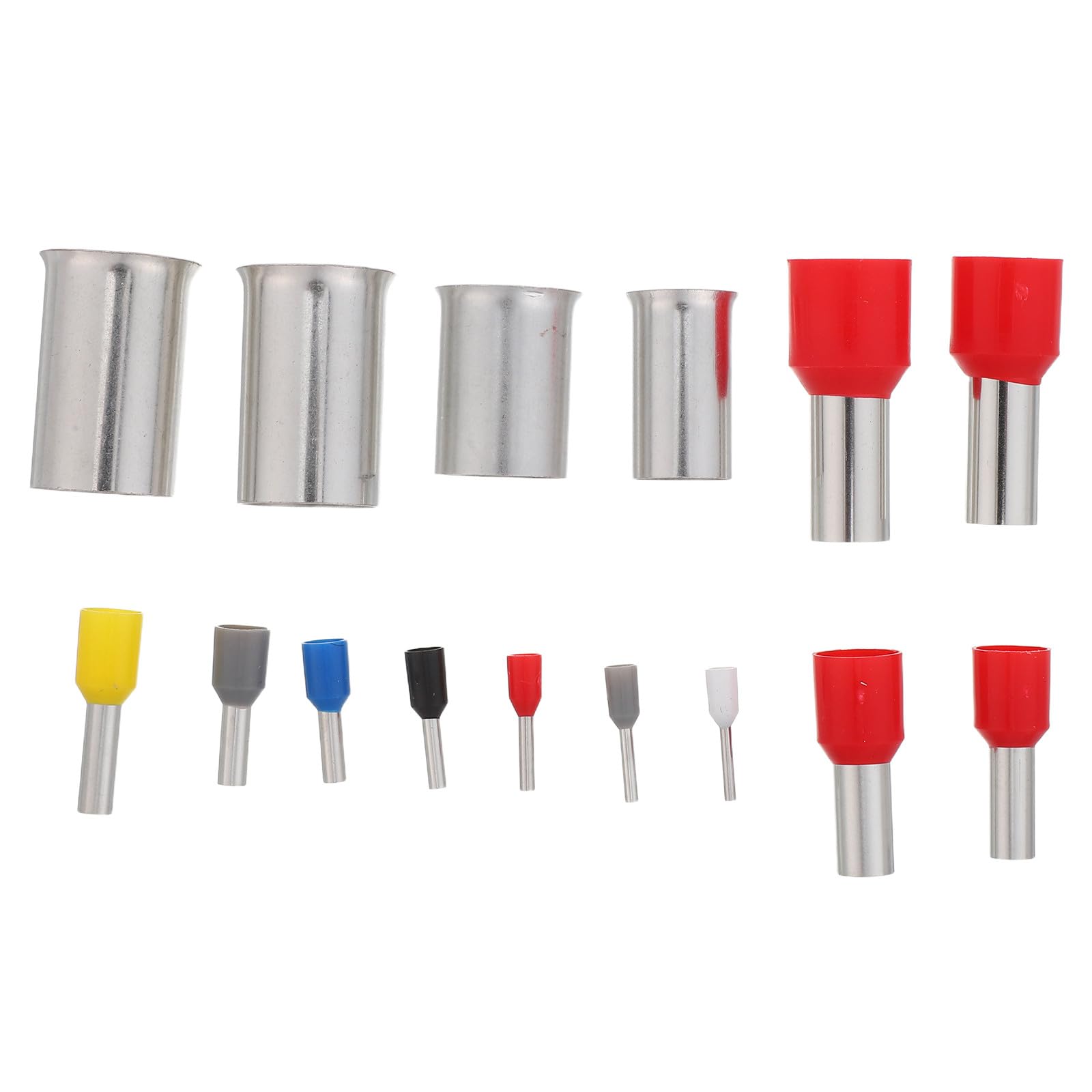 Terminale Tubolare 1000 Pezzi in Acciaio Inox, Connettori Elettrici | Kit Assortimento di Terminali per Cavi, Plastico Isolante, Uso in Junction Box e Sistemi Elettrici Esigenti