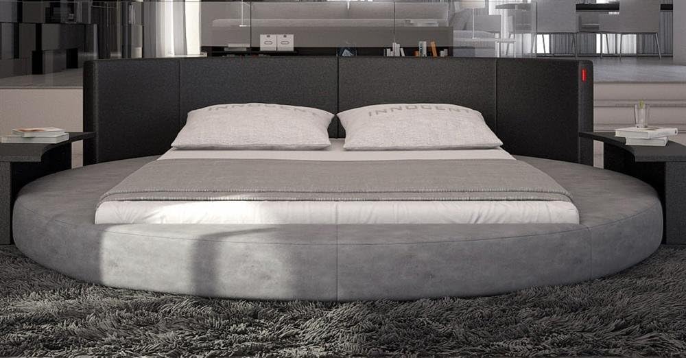 Modern Queen Round Bed (King 104 in. L x 112 in. W x 28