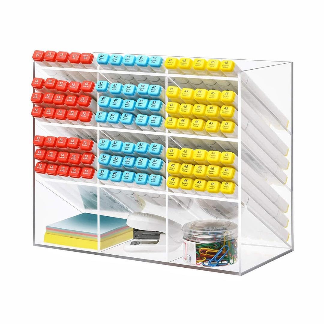 Amazon | ペン立て アクリル収納ペンホルダー 卓上ペンスタンド 鉛筆