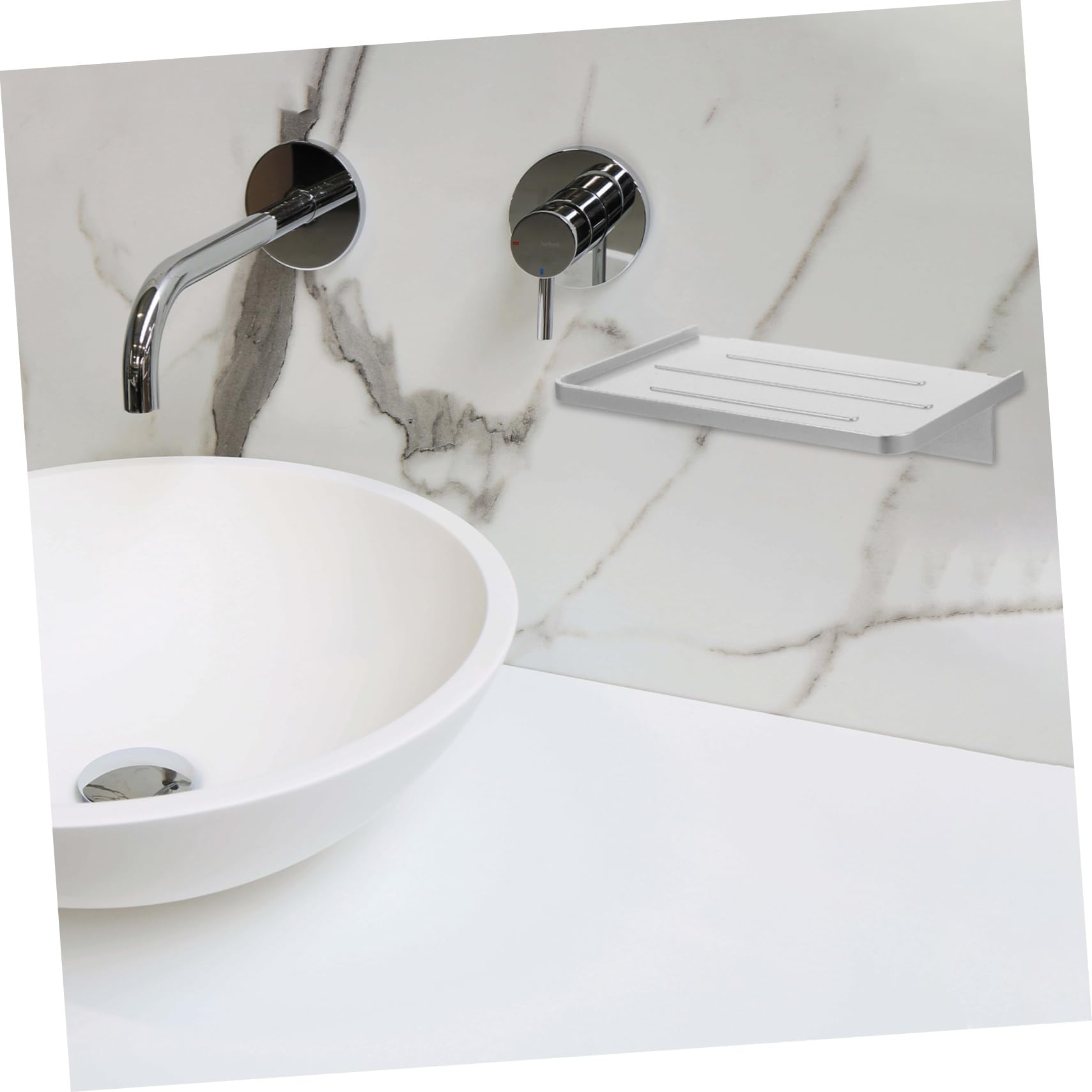 Artibetter 5pezzi Per Telefono Da Bagno Mensola Muro Organizer Facile Installazione Senza Forare Per Accessori Bagno