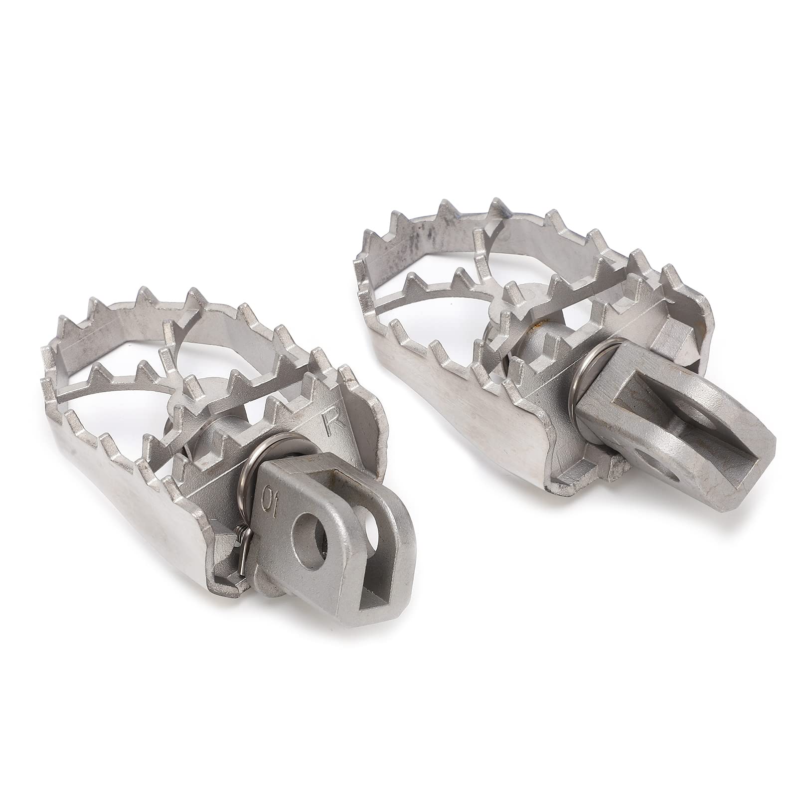 Generic Pedana per Moto Pedana Rotante in Acciaio Inossidabile 304 2 Pezzi Sostituzione Impugnatura con Denti Affilati Regolabili a 360 Gradi per Motociclisti 650 1000 X300
