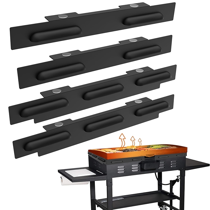 黑石36寸烤盘防风屏风配件，磁性不锈钢防风罩