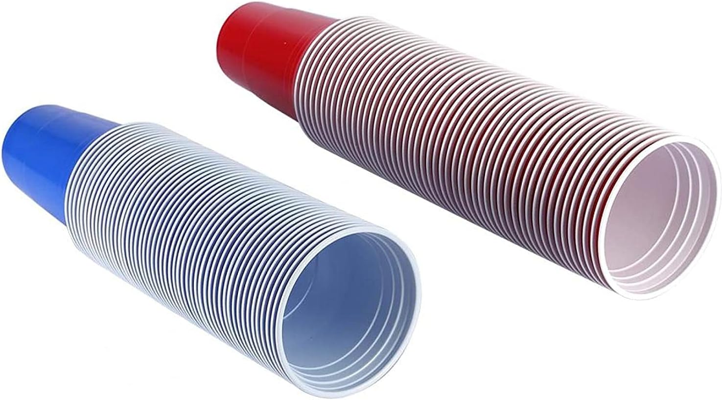 Beer Pong Set,Plastic Shot Cups - Pack of 100pcs Beer Pong Drinking Game Set Beer Pong Cups for Outdoor Events, Friends Gift(50pcs Red+50pcs Blue) (Size : 50pcs Red+50pcs Blue)