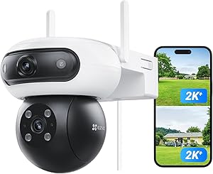 EZVIZ C90 Dual Lens 8MP (4MP+4MP) WiFi Outdoor Security Camera, 360° Surveillance Cameras, CCTV Cameras, Colour Night Vision, AI Person/Vehicle Detection, Two-Way Audio, Alexa, Waterproof asin的图片