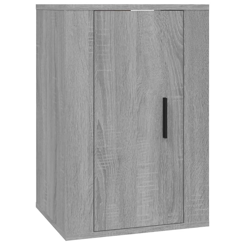 Szafki ścienne do telewizora, zestaw 2 sztuk, szare Sonoma, 40 x 34,5 x 60 cm, materiał drewnopochodny, unosząca się konsola TV do salonu, sypialni, odtwarzacza multimedialnego i dekoracji