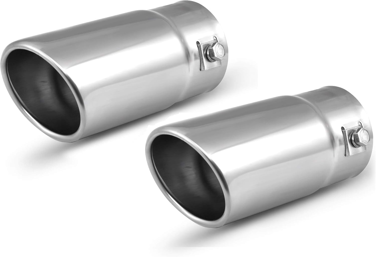 Pack of 2 Exhaust tips to Fit 1.5 to 2 Inch Exhaust Tail Pipe Diameter Stainless