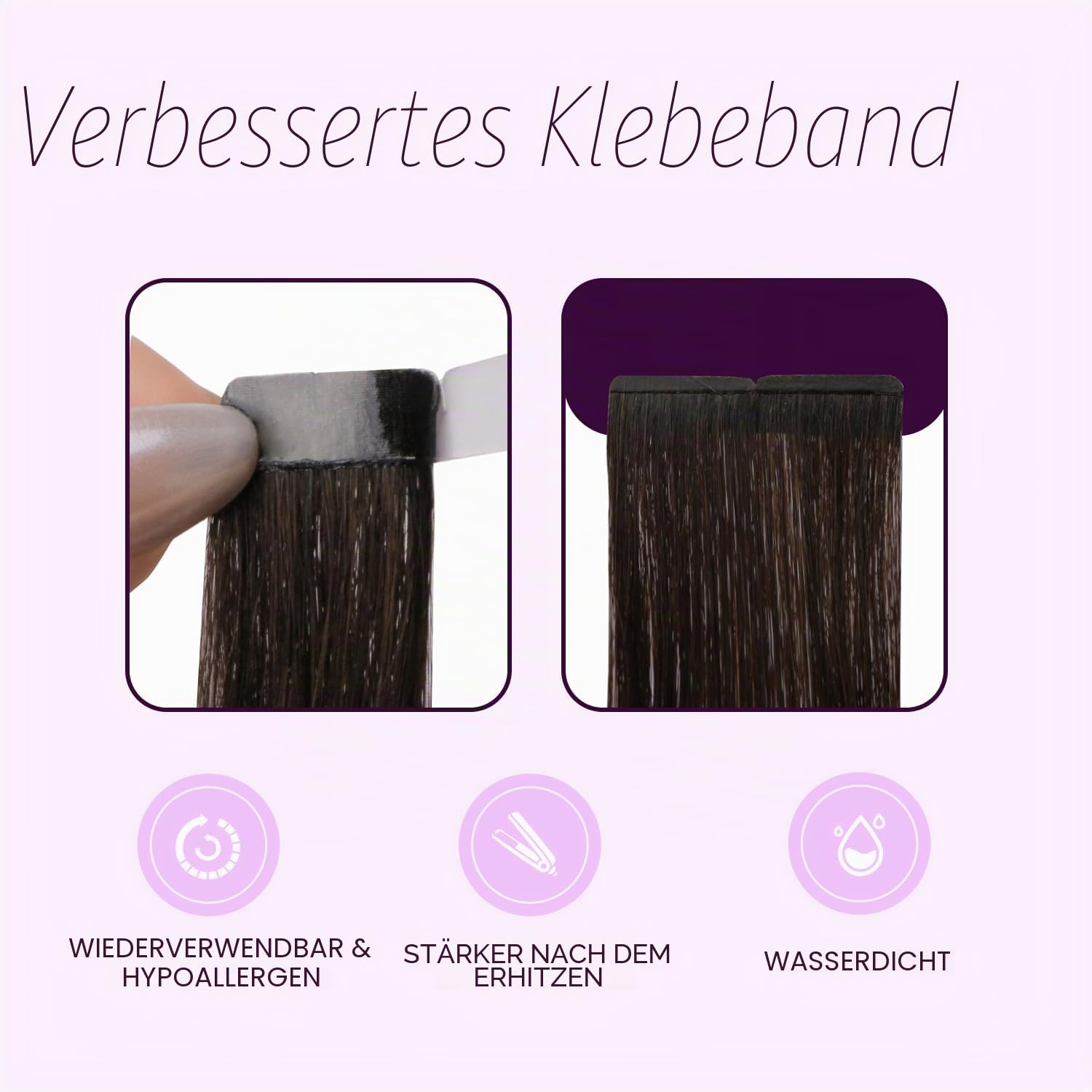 Sindra Tape Extensions Echthaar Ombre Schwarz to Dunkel Braun 50cm | Haar Extensions Echthaar Tape, 20 Stück 50g, Remy Echthaar, Unsichtbare Tape-Verbindung, Glattes Haar, 20 Zoll