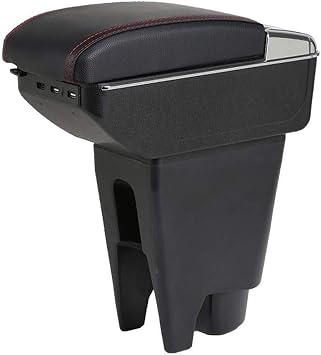 For Citroen C1 For Toyota Etios Aygo BJ Armrest Box Car Accessories Box Interior Parts Color D1 Black red No USB