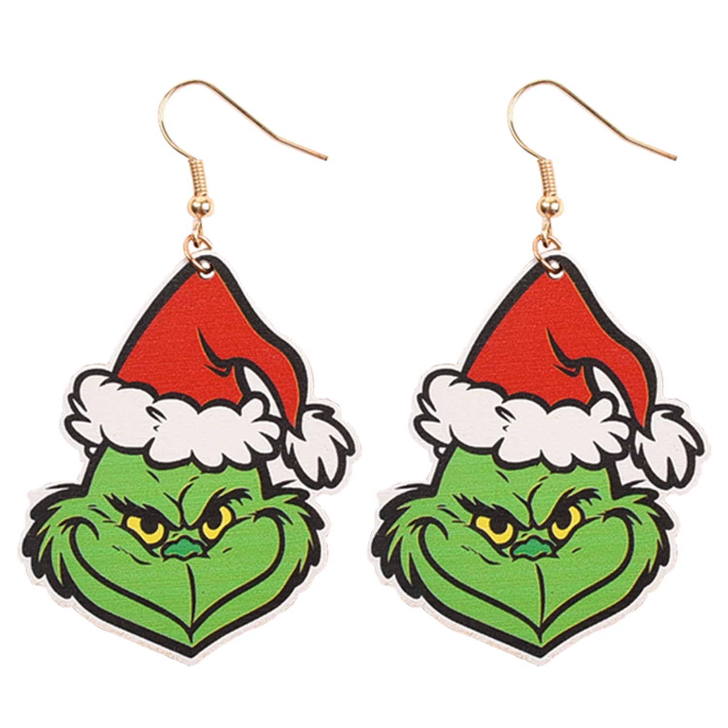 Grinch Pendientes de Navidad colgantes de gota Zinc regalo para niñas