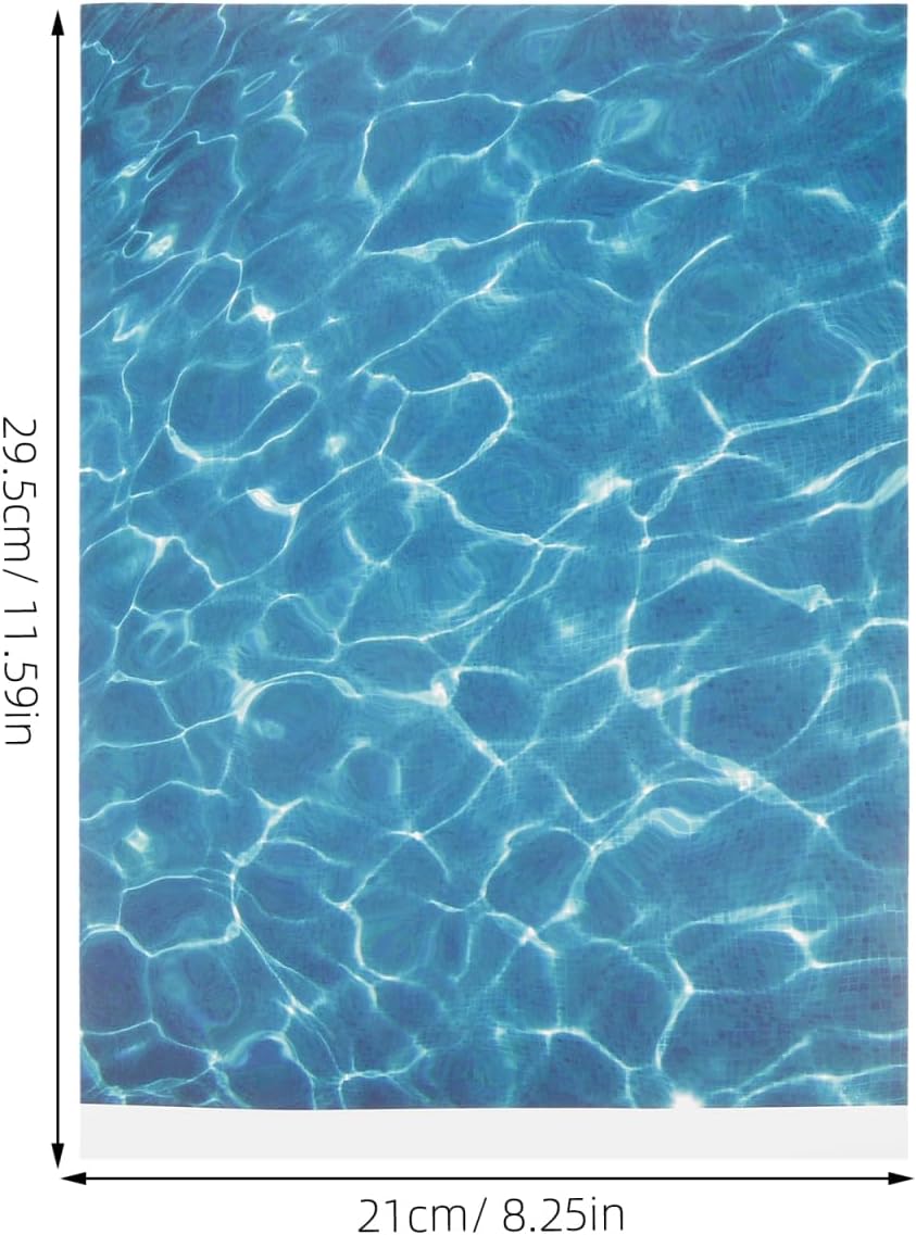 ibasenice Artificial River Tile Sheet 5 Pack 11.61X8.26 Inch Adhesive Fake Water Sheets for DIY Miniature Stream Diorama Sand Table Model Scenery Decoration