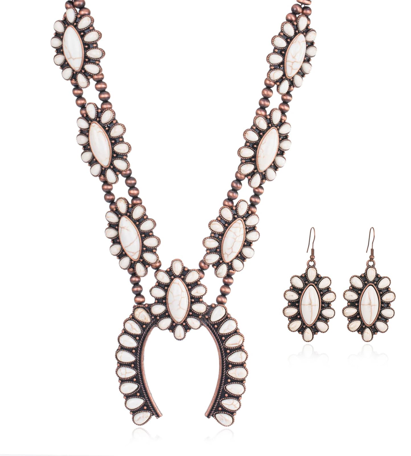 Rustic Couture's Western Jewelry Set for Women Cowgirl Vintage Western Necklace Earring