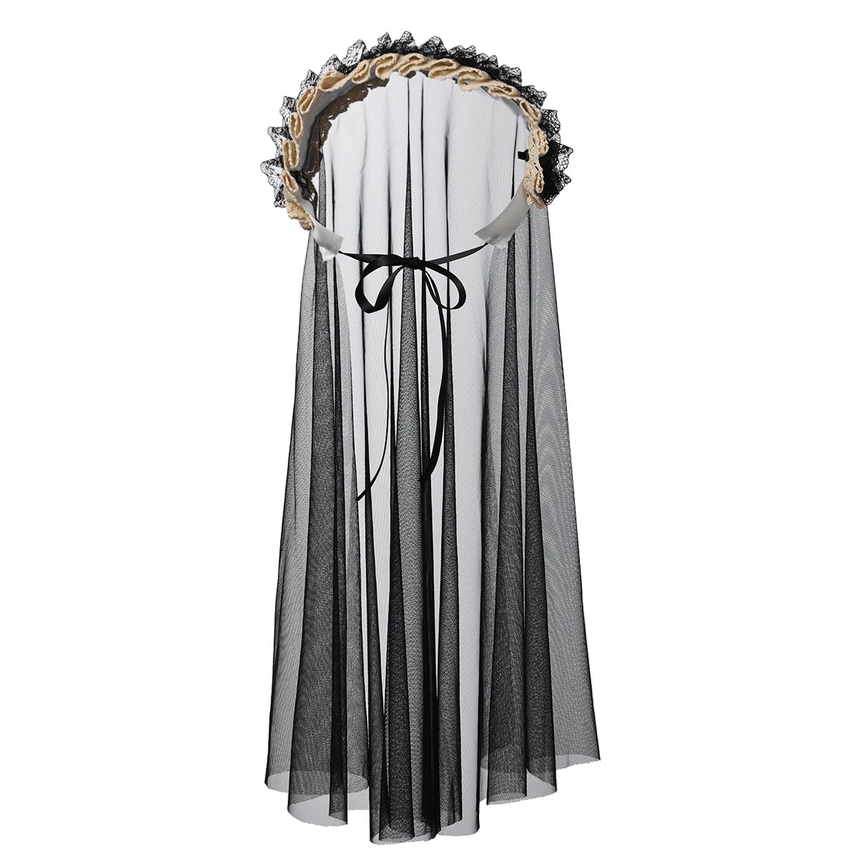 Mantilla de encaje de alta calidad BLESSUME con velo triangular clásico 7