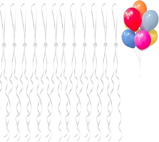 Sluitingen voor heliumballonnen met touw, 100 ballonnen met ballonclip met snelsluiting, ballonklem, ballonsluitingen voor het maken van ballonnen, slingers, bruiloften, verjaardagsfeesten