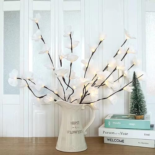 Miniatura 15 de Fantasee Purple Orchid Twig Lights, 20 LED Artificial Phalaenopsis Branch Lights Battery Powered Flexible Branch Decor Lights for Home Shop Window