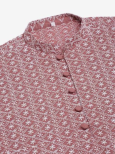 Image of Jompers Men's Embroidered Pure Cotton Kurta Pyjama Set.