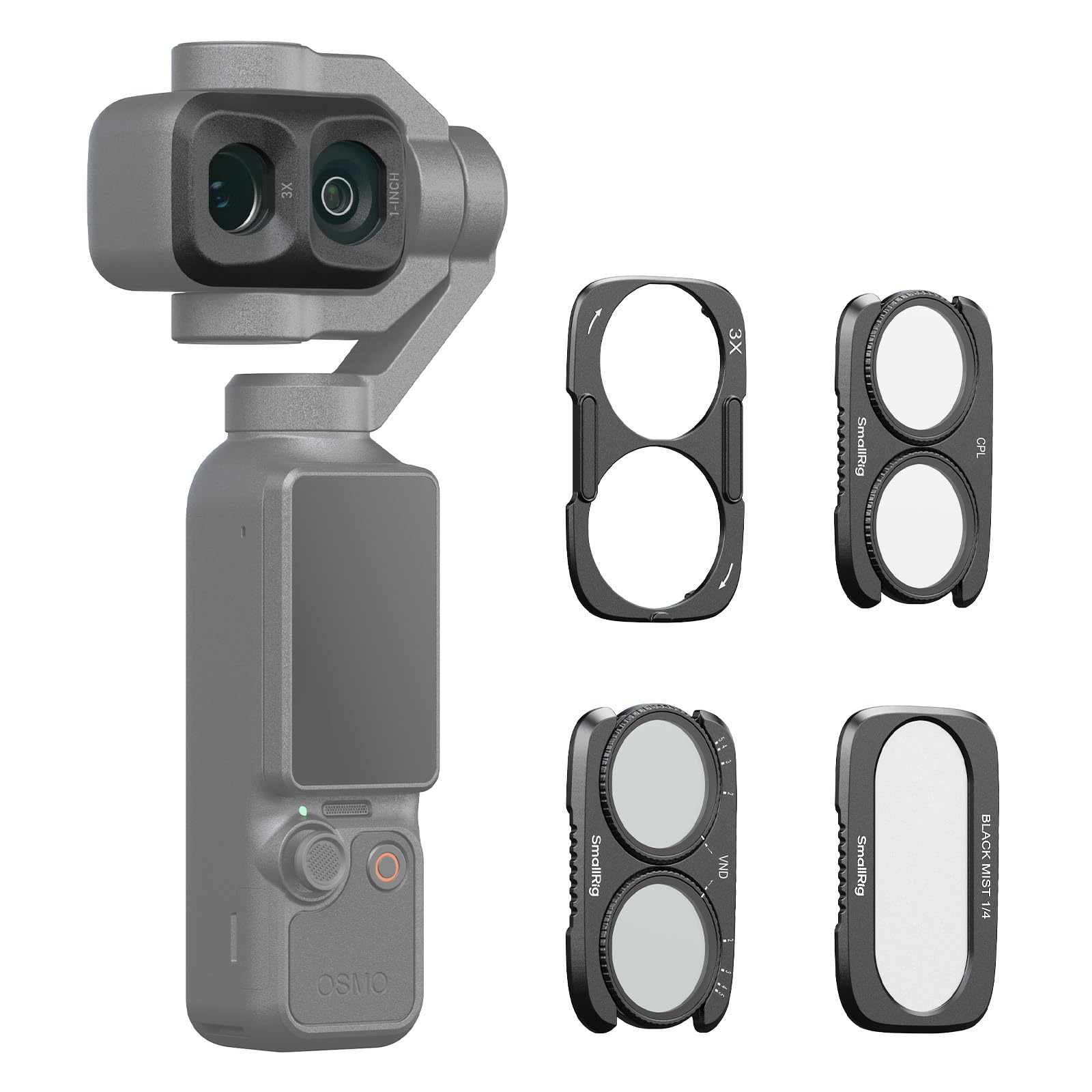 SMALLRIG VND 1-5 & CPL & 1/4 Black Mist Filter for DJI Osmo Pocket 4P