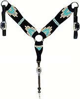 Vista 15 de Collar de Pecho de Mohair Occidental Personalizable Hecho a Mano de Cheval's para Caballos, Collares de Pecho Ecuestres para Caballos -(MB 5-Full)