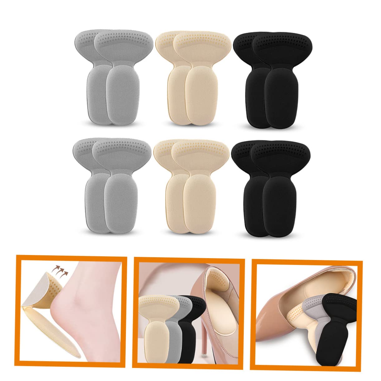 Baluue 18paare High Heel Einlegesohlen Antirutsch Fersenschutzpolster Selbstklebende Dämpfungspads Für Blasen Und Druckstellen Für Damen-high Heels