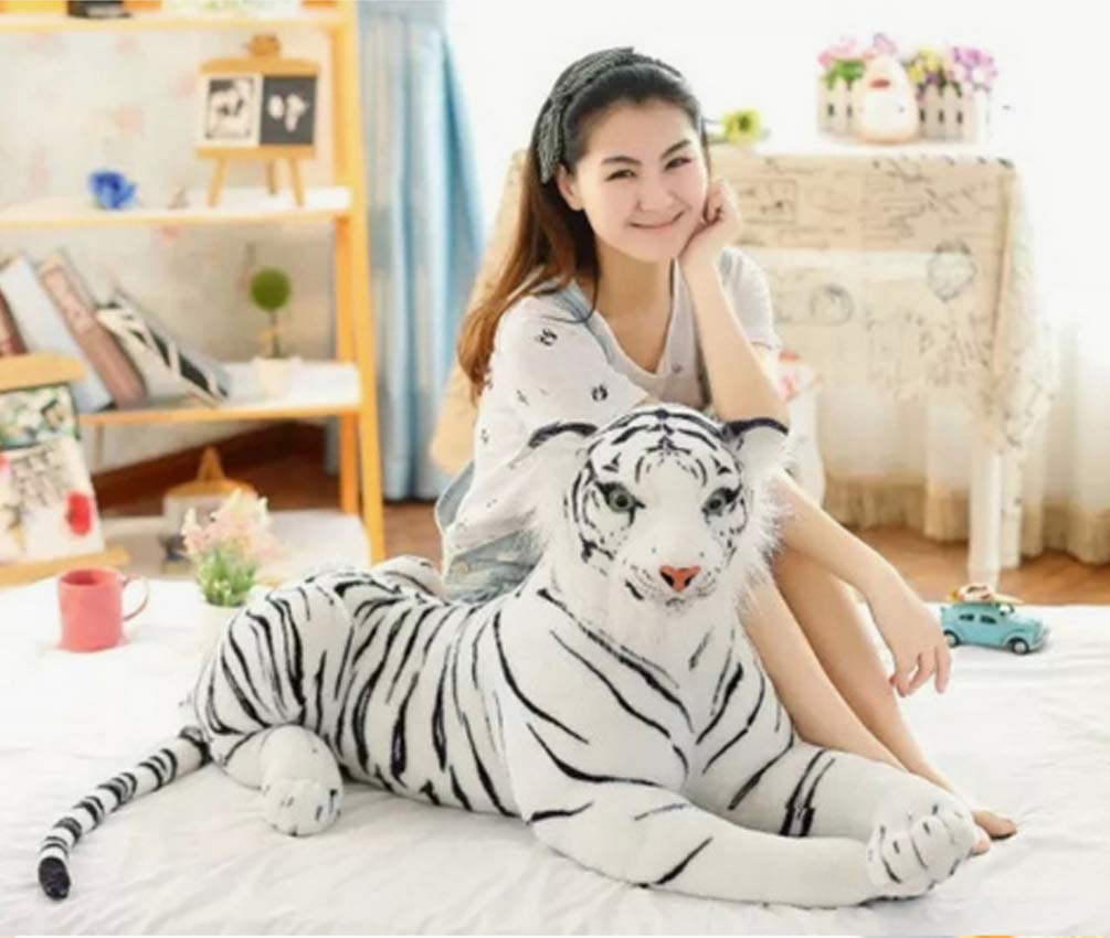Amazon.co.jp: YABINA TOYS タイガーぬいぐるみ ホワイト虎
