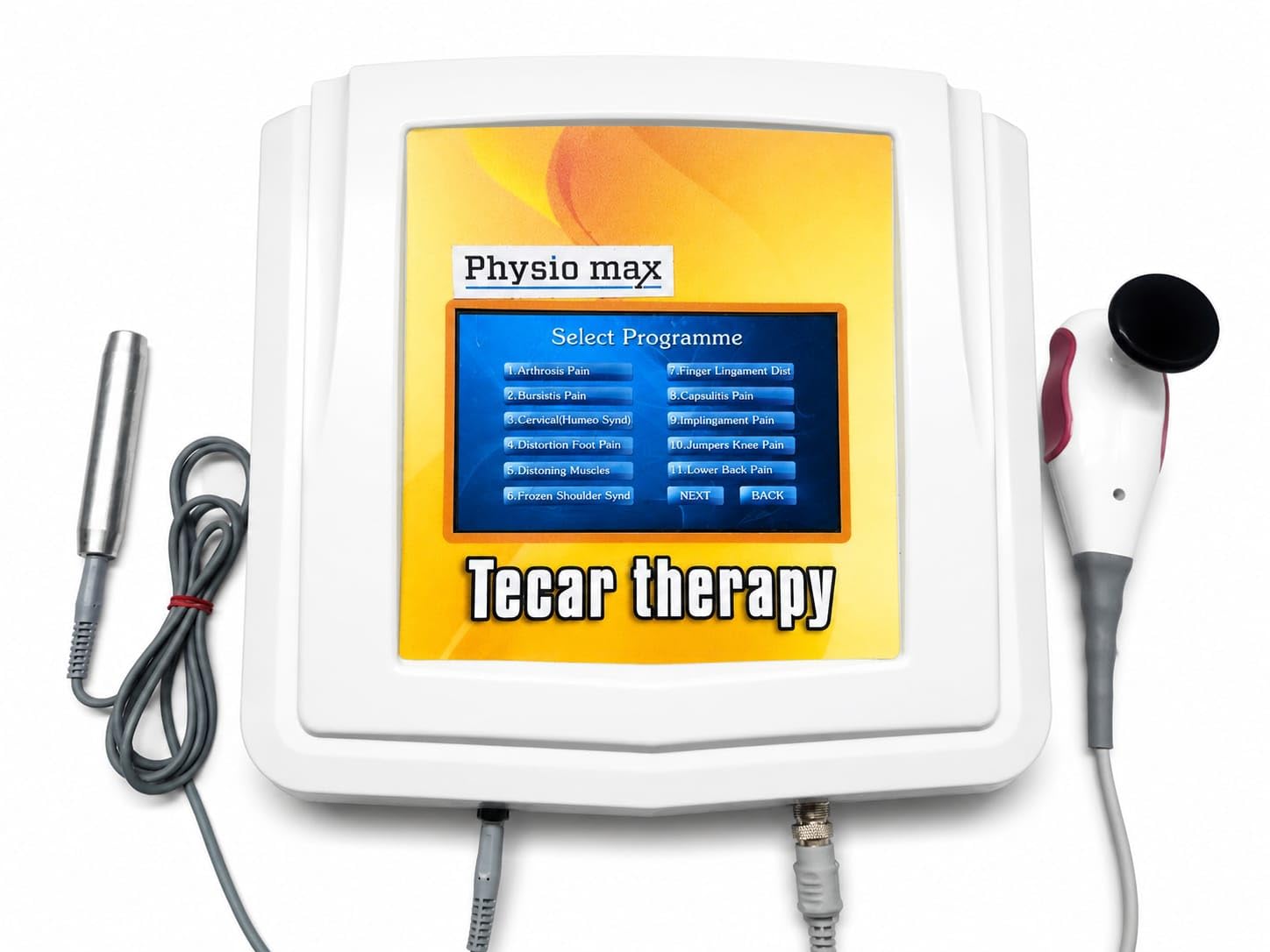 Tecar Therapy Machine | Touchscreen Physiotherapy Equipment with Programme Selection | Professional Clinic Device | Capacitive & Resistive Therapy System-image-41