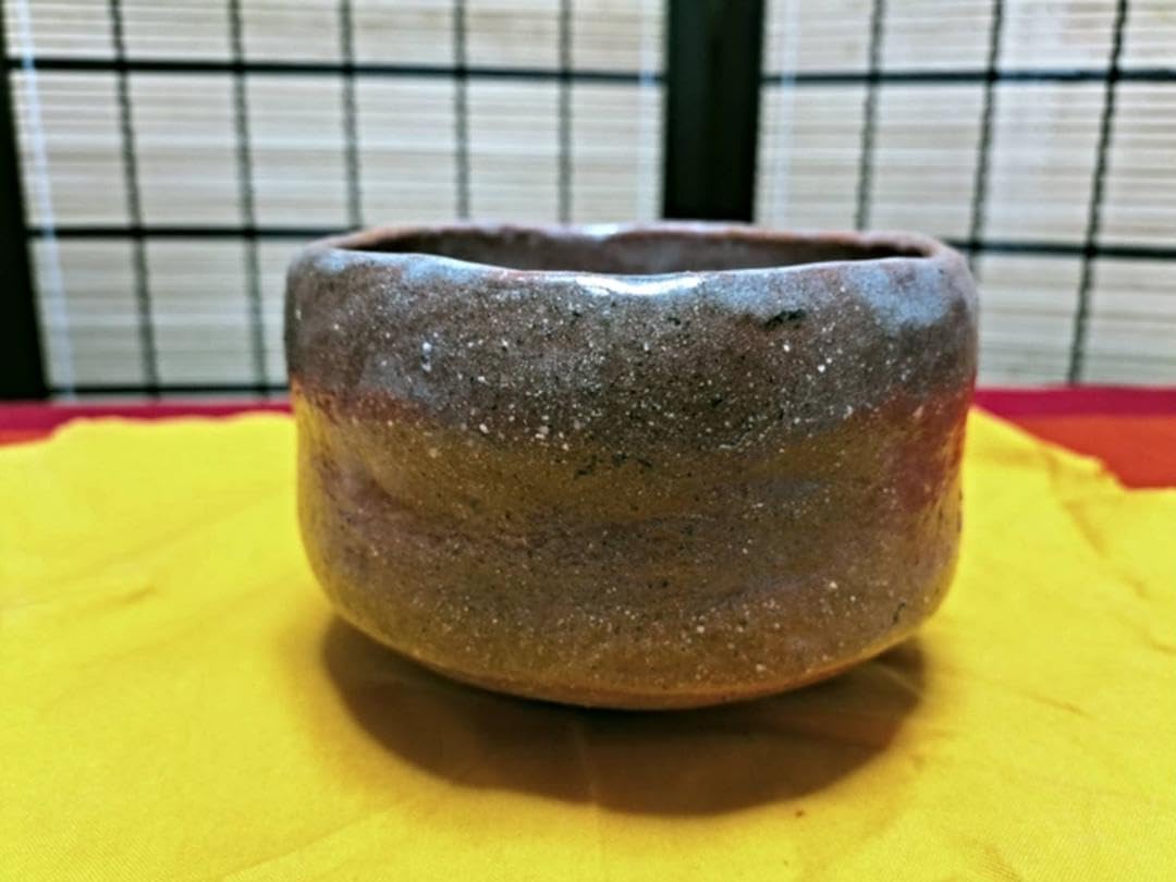 赤楽茶碗 共布 共箱付き 茶道具 ❤️ 樋口民陶 ☆ 赤楽 茶碗 ☆ 共箱 共布 栞 ☆ 銘：冬閑夜