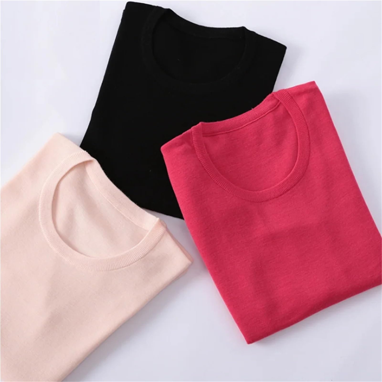 Ropa Interior térmica con Capa Base de Lana for Mujer, Conjunto lencería, Ropa, cálida Invierno para Esquí,Moto