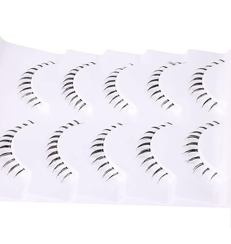 Miniatura 9 de Pestañas postizas en la parte inferior, pestañas de visón natural, pestañas transparentes, reutilizables, suaves, hechas a mano, paquete de pestañas