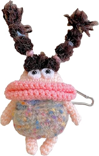 Yatchen Funda de felpa para AirPods Pro, Kawaii Linda muñeca de piel de dibujos animados 3D, diseño de salchicha con rana, divertido mini Airpods