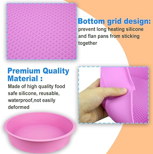 Miniatura 3 de Protector de sartén para pastel de queso para sartén redonda de 9 pulgadas, paquete de 3 unidades que evitan que el agua entre en la bandeja de