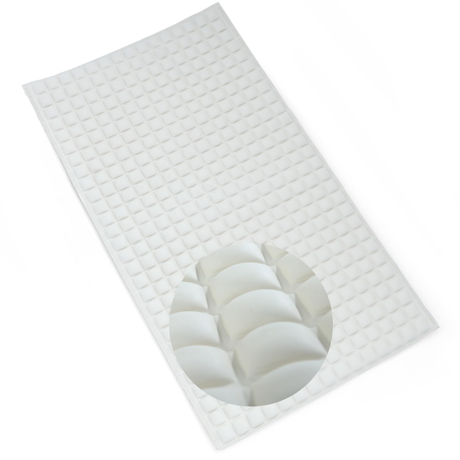 Extra Comfort Bathtub Mat Designed for Sensitive Feet, Cloud-Like Softness with Non-Slip Grip, Cream