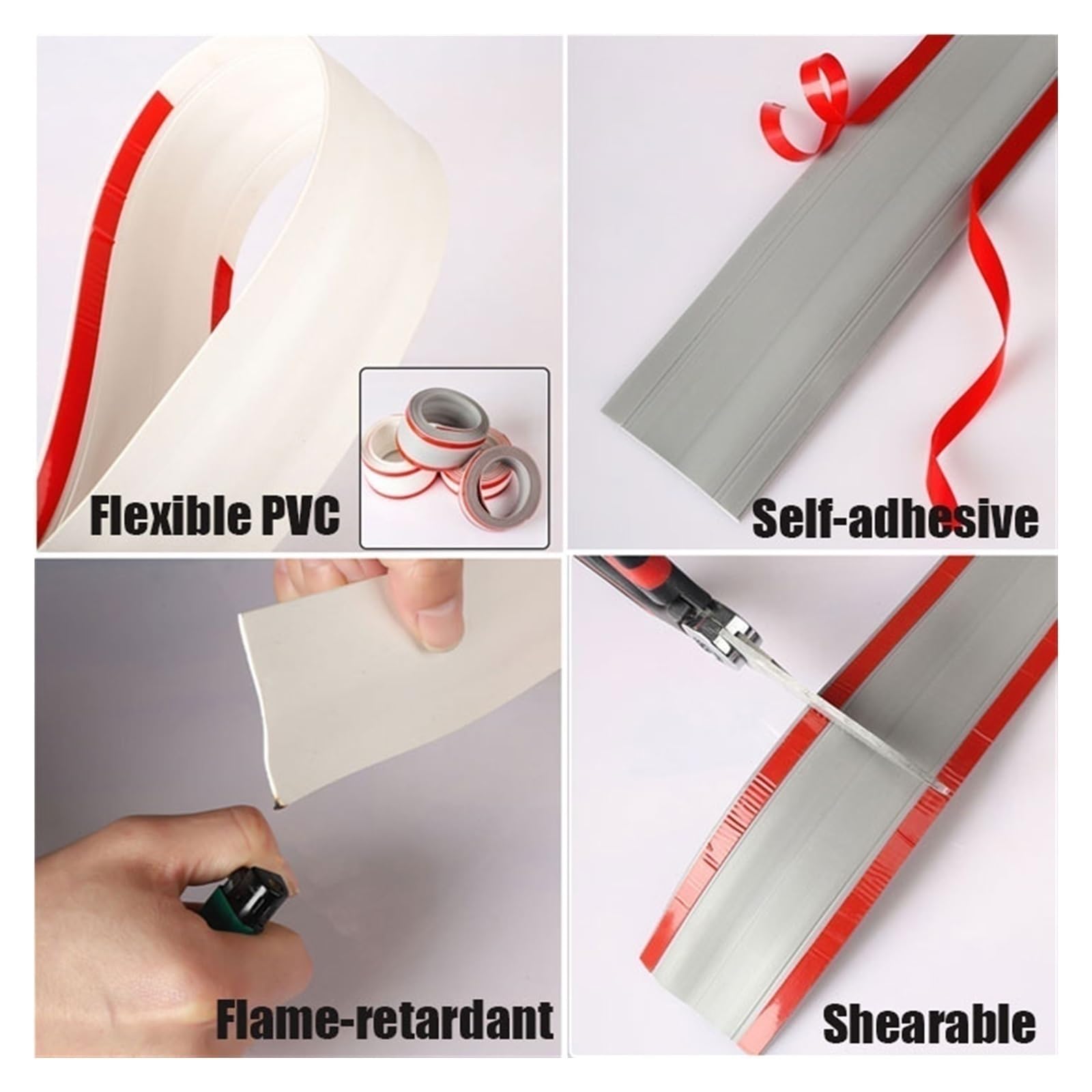 10m cubierta de suelo para cable, canaleta pasacables para suelo, Protector de cable de alimentación autoadhesivo Cubierta de cable de piso, Tira de agarre de cable, cubierta de cable proteger cables(
