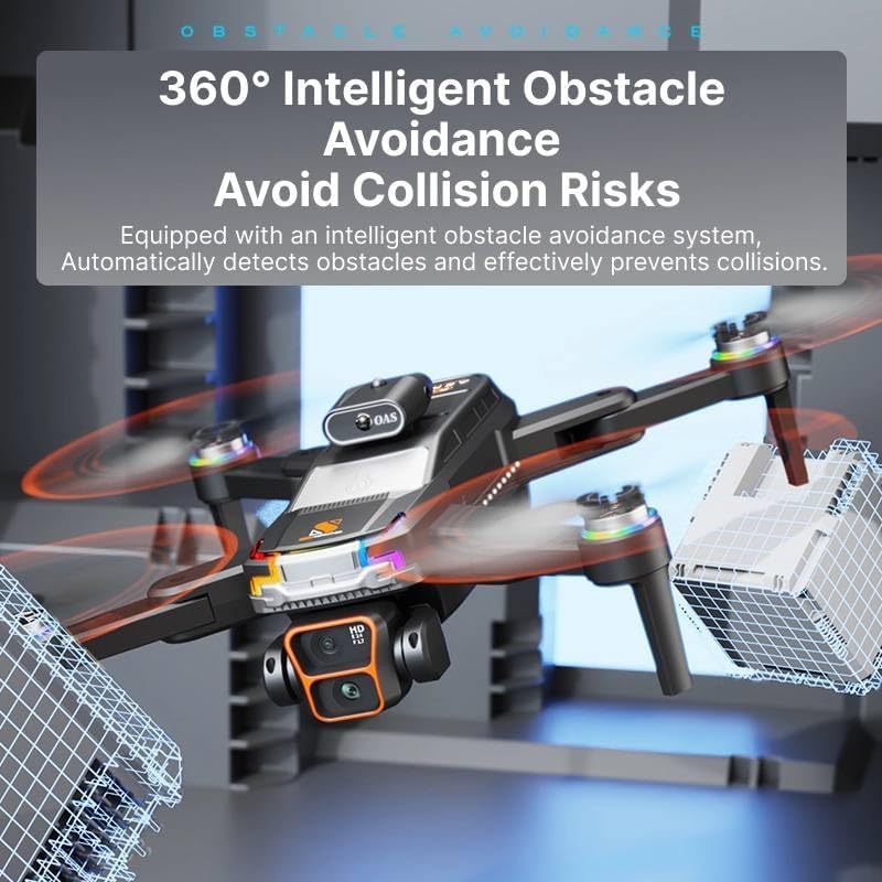 Image of 4k rEmOtE CoNtRoL DuAl cAmErA DrOnE 1080P Wi-fI SeLfIe gEsTuRe rC DrOnE WiTh oBsTaClE AvOiDaNcE BrUsHlEsS MoToR OnE KeY TaKe-oFf & lAnDiNg 4.5 iNcH LcD DiSpLaY (JS39P)