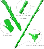 Vista 4 de 5 en 1 compatible con drenaje de pelo de serpiente con 5 paquetes de herramienta de limpieza para eliminar obstrucciones (verde)