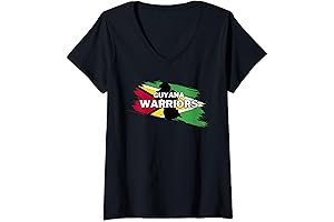 Womens Guyana Warriors Cricket V-Neck T-Shirt