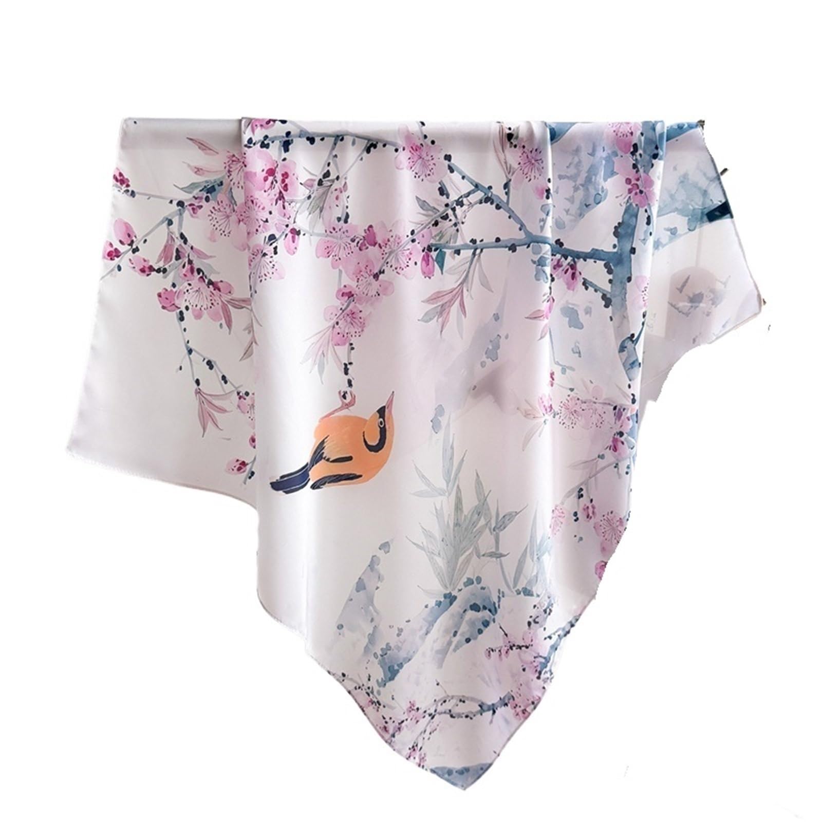 Bufanda de Seda for Mujer, pañuelo de Verano de 70x70cm, Bufanda de Seda de imitación, pañuelo for la Cabeza Estampado Cuadrado for Mujer