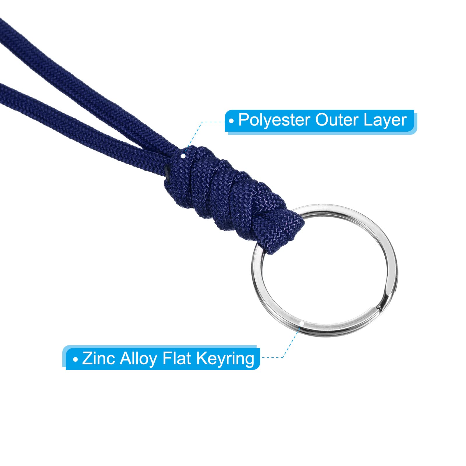 PATIKIL Paracord Lanyard with Keyring 18 Inch - Image 4