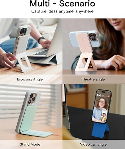 Miniatura 4 de MOFT Magsafe - Soporte para teléfono, soporte de trípode para teléfono, resistente a las manchas, piel MOVAS y ajuste de ángulo e imanes fuertes