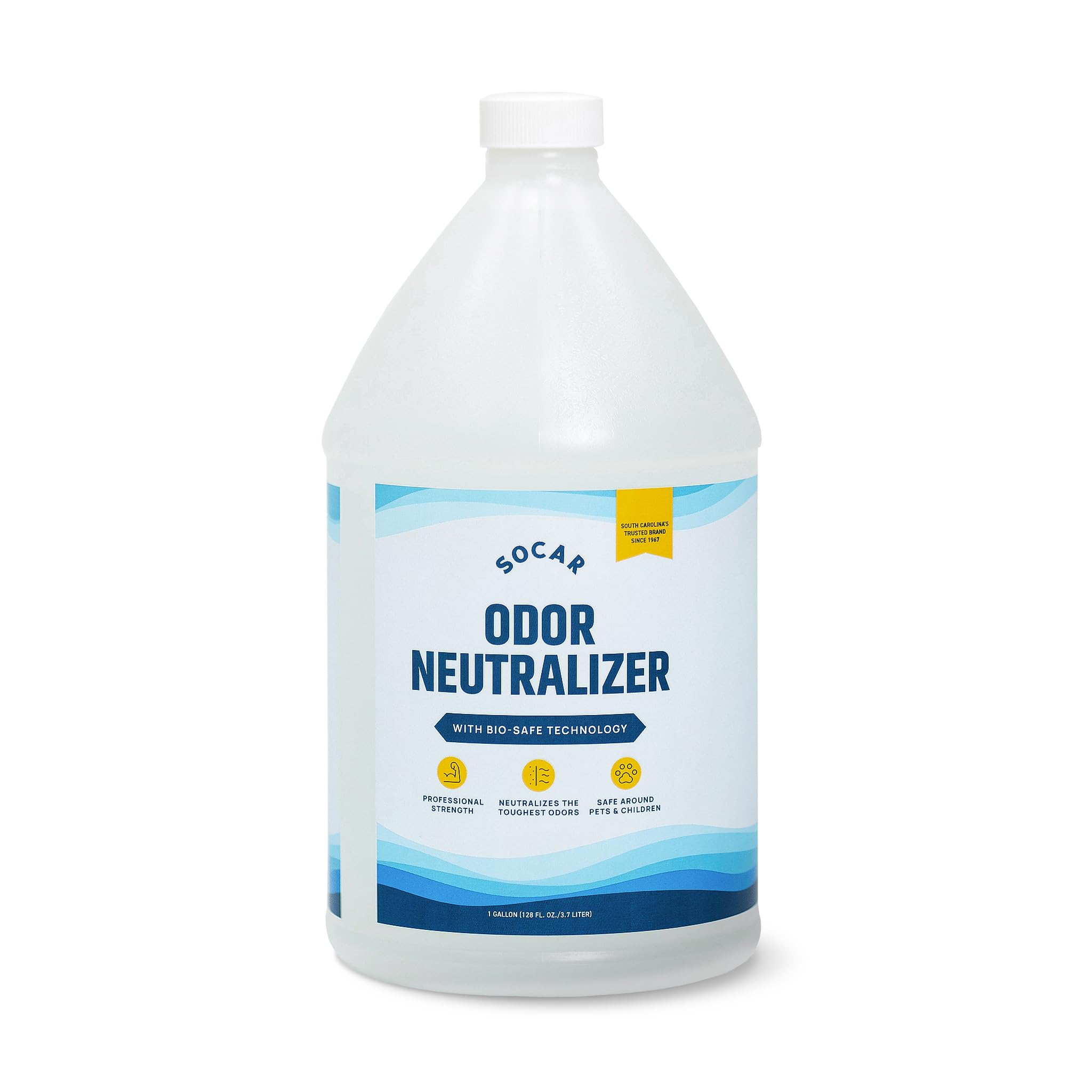 SOCAR - Odor Neutralizer 128oz Liquid REFILL - Odor Eliminator for Home, Office, Gym, Car. Eliminates Odors from Pets, Cooking, Sports Gear, Urine,