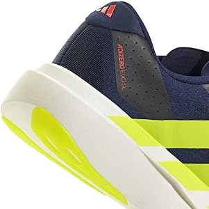 Adidas Adizero EVO SL Men's Running Shoes, navy / yellow, 27.5 cm Adidas Adizero EVO SL Men's Running Shoes, navy / yellow, 27.5 cm