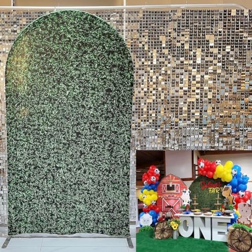 KONPON Bloom Blue Vintage Floral Arch Backdrop Cover - Chinoiserie Theme Party Decor