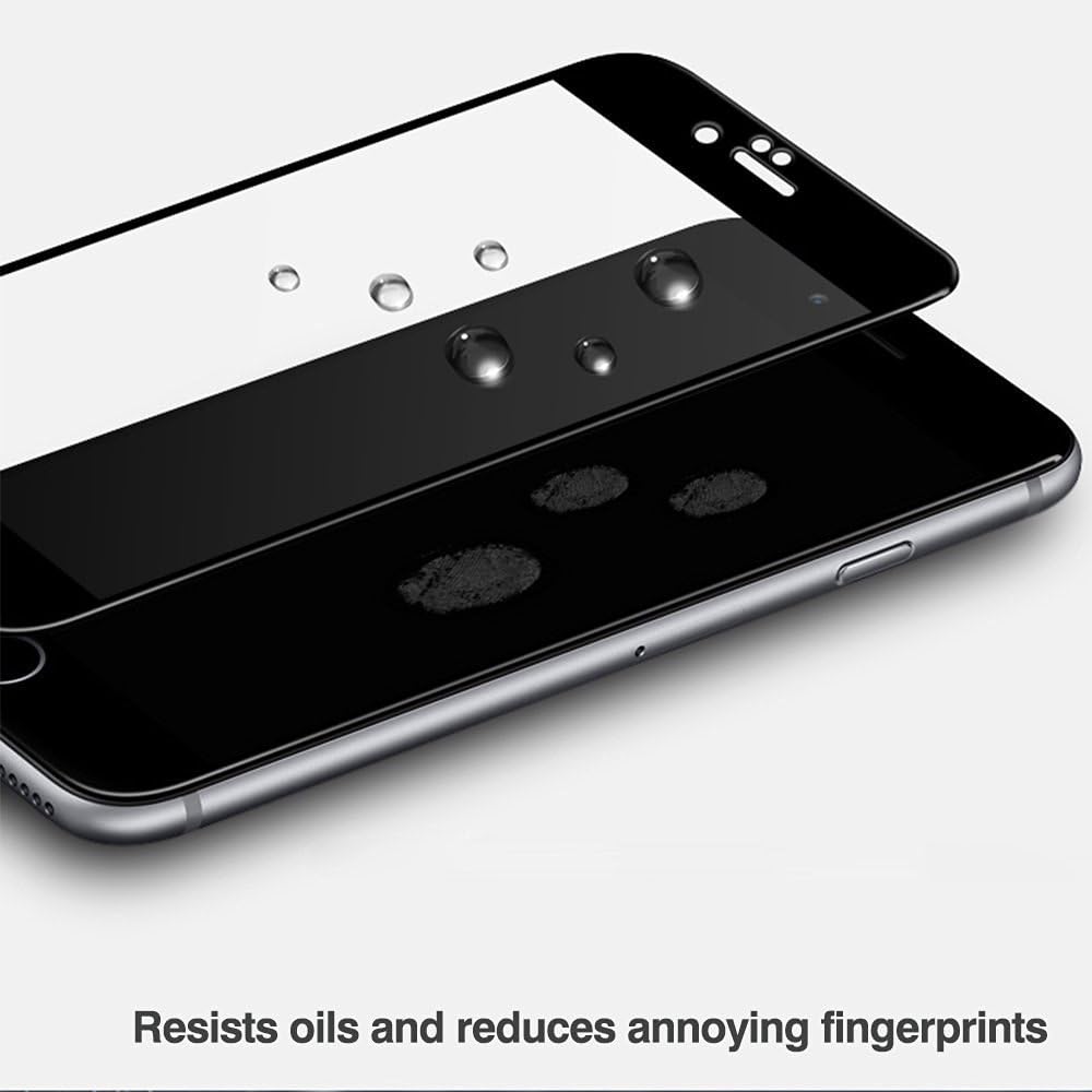 JOTO iPhone 8 Plus / 7 Plus Screen Protector, Full Screen Tempered Glass Screen Protector Film, Edge to Edge Protection Screen Cover Saver Guard for Apple iPhone 8 Plus/iPhone 7 Plus 5.5 Inch -Black