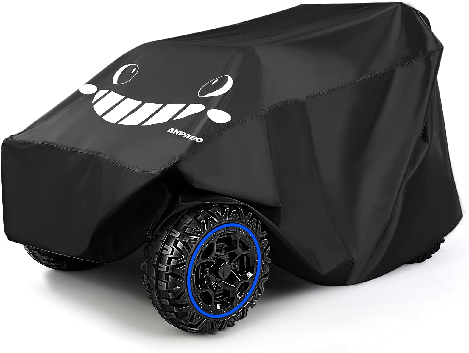 ANPABO Kids Ride On Toy Car Cover with Pattern, Universal Fit, All Weather Waterproof Snowproof Windproof UV Protection, 2X Heavier Oxford, Cover for Power Wheels Jeep Truck, Green