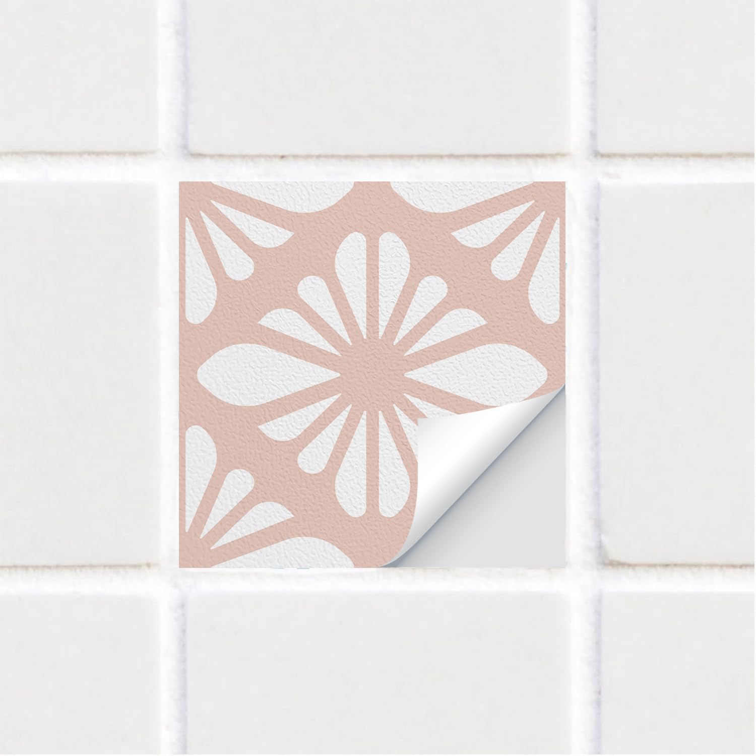 Alwayspon Tile Sticker, Pink Self Adhesive Stick on Tiles Transfer Sticker for Bathroom Kitchen, Splashback for Cooker, Peel and Stick Adhesive Vinyl Wall Tiles Sticker, 10PcsX20cm/8inch - Image 4