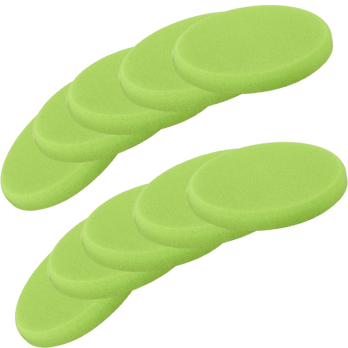detailmate Set di 10 tamponi lucidanti in Polytop, per lucidatrice e lucidatrice, colore verde, 160 x 20 mm