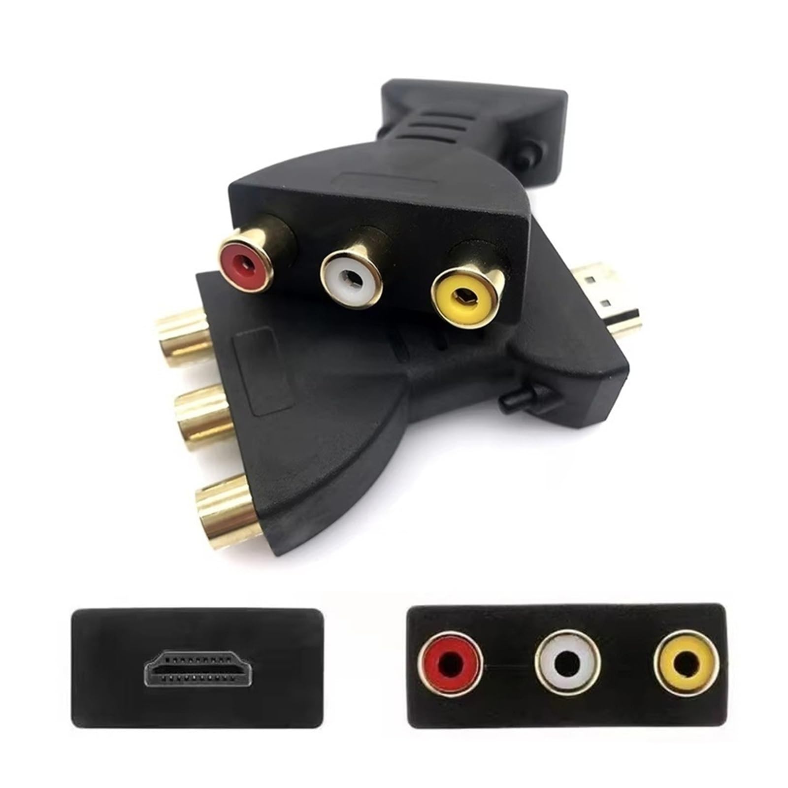 Adaptador HDMI a RCA 1080P HDTV2AV convertidor para TV Box DVD