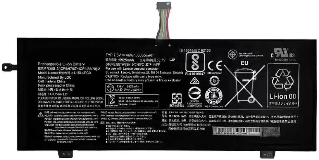 L15L4PC0 Rechargeable Battery Compatible with Lenovo IdeaPad Touch-13IKB 710S Plus-13ISK V730-13 710S Plus-13IKB 710S-13ISK