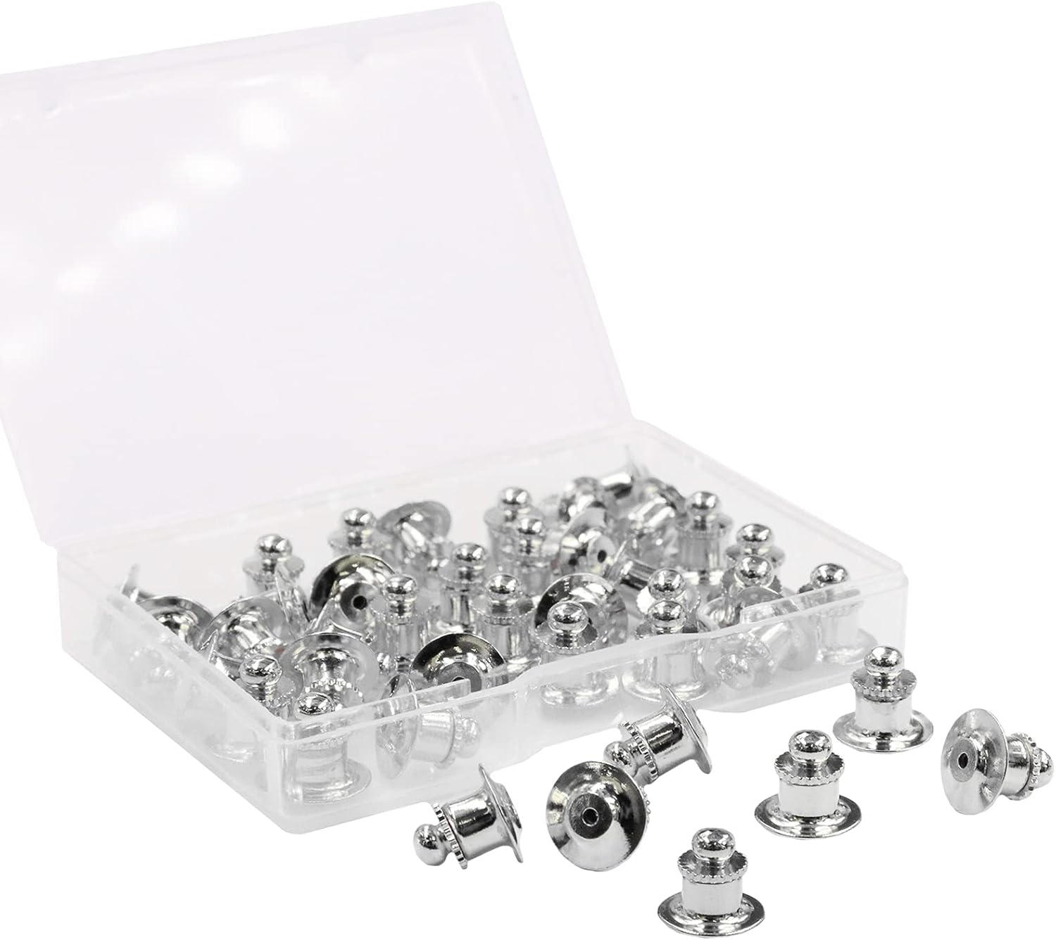 SUBANG 30 Pieces Metal Pin Backs Locking Pin Keepers