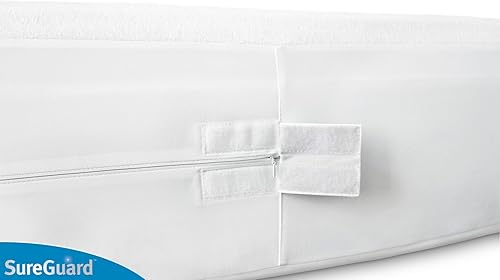 Miniatura 4 de Funda SureGuard Mattress Encasement de seis lados con cremallera 100 impermeable hipoalergénica 4318 cm - 508 cm de profundidad Blanco King