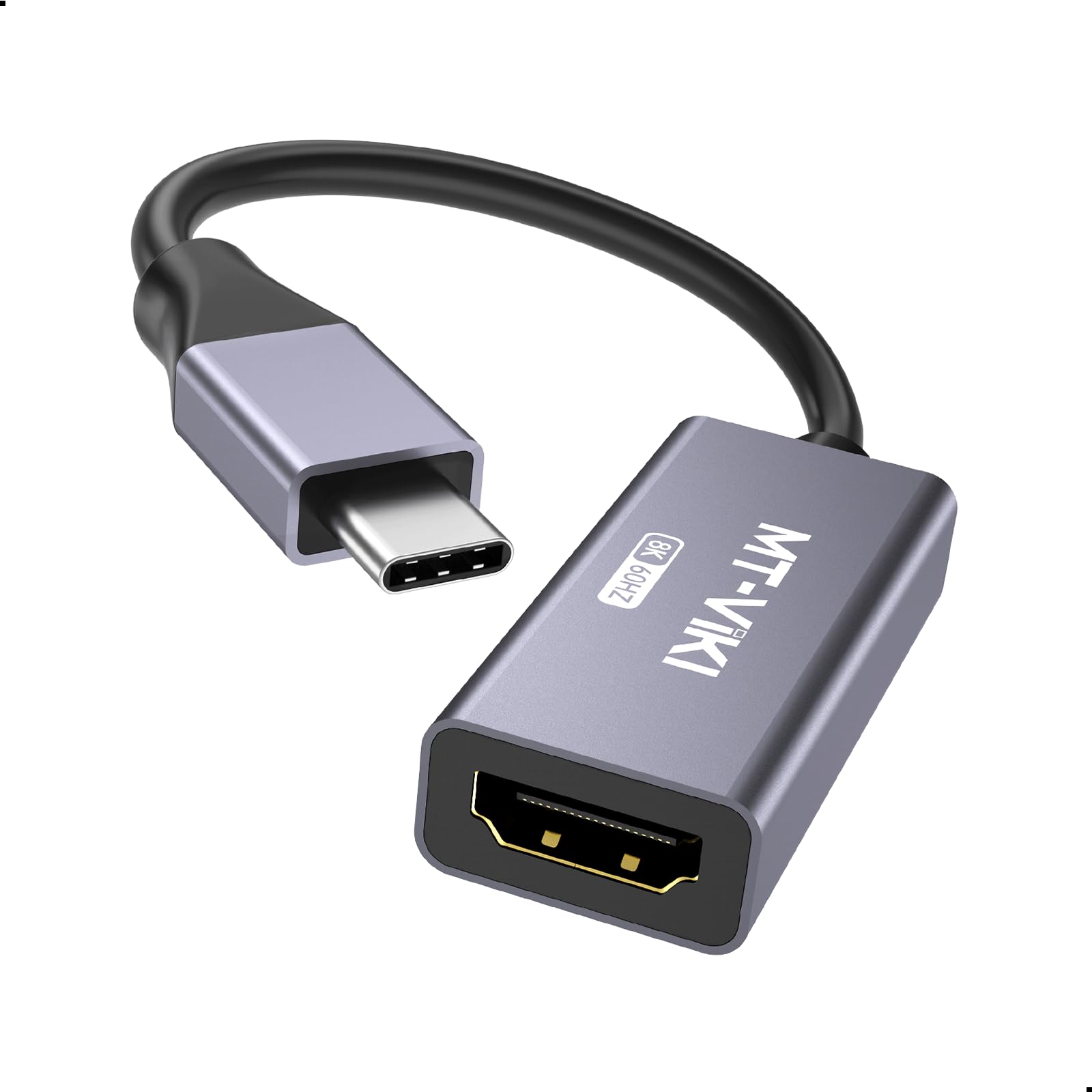 MT-VIKI Adapter 4K 120 Hz/8K 60 Hz USB C na HDMI, adapter Thunderbolt 3/4 USB C na HDMI 2.1, kompatybilny z MacBookiem iPad Surface Galaxy Dell i innymi 48 Gb/s