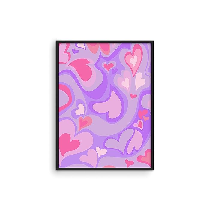 Buy Haus and Hues Pink Poster Cute Wall Decor Purple Aesthetic Room